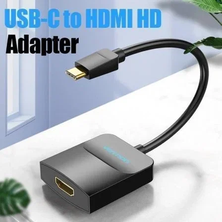 Vention Adaptador USB Tipo-C Macho a HDMI Hembra 4K@30Hz Negro Vention Adaptador USB Tipo-C Macho a HDMI Hembra 4K@30Hz Negro